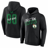 Boston Celtics Big & Tall Hustle Personalized Name & Number Hoodie Black