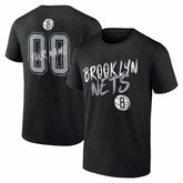 Brooklyn Nets Big & Tall Hustle Personalized Name & Number T-Shirt Black