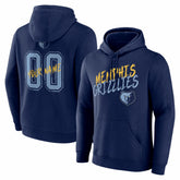 Memphis Grizzlies Big & Tall Hustle Personalized Name & Number Hoodie Navy