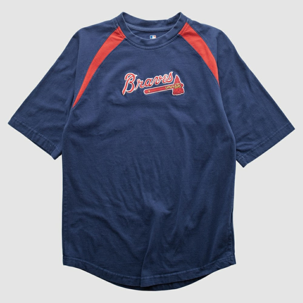Atlanta Braves Genuine Merchandise 2000s T-shirt - Navy - M by Fanatics Real Vintage T-shirts