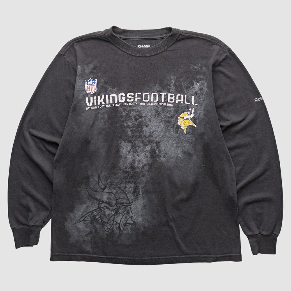 Minnesota Vikings Reebok 2000s Long Sleeve T-shirt Black Vintage