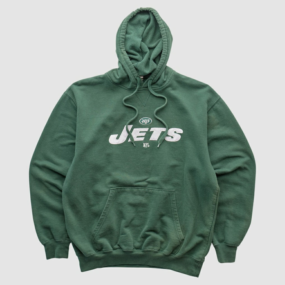 New York Jets NFL 2010s Hooded Pullover Sweatshirt Green Vintage