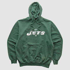 New York Jets NFL 2010s Hooded Pullover Sweatshirt Green Vintage