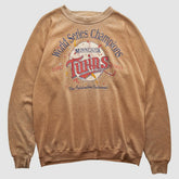 Minnesota Twins 1991 Pullover Sweatshirt - Tan - M by Fanatics Real Vintage Pullover