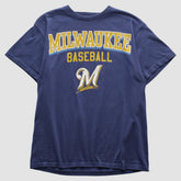 Milwaukee Brewers Genuine Merchandise 2000s T-shirt - Navy - M by Fanatics Real Vintage T-shirts