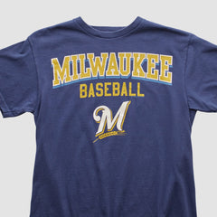 Milwaukee Brewers Genuine Merchandise 2000s T-shirt - Navy - M by Fanatics Real Vintage T-shirts