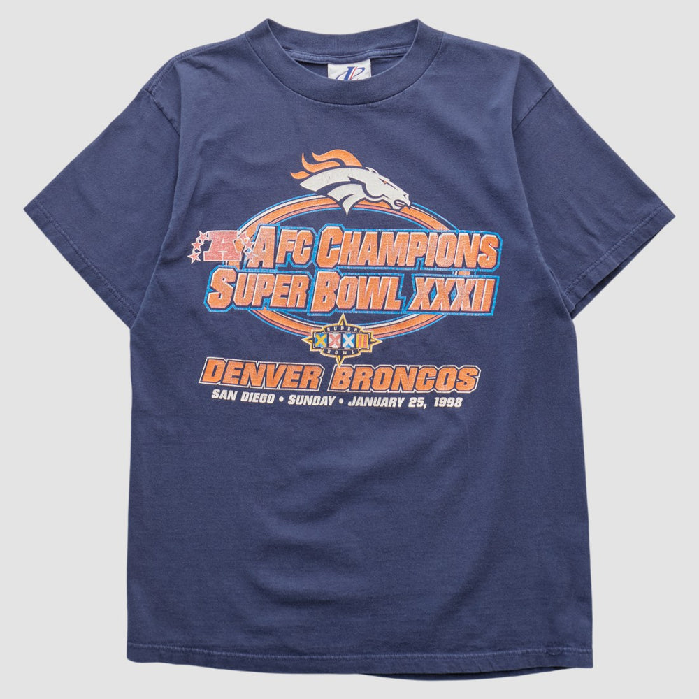 Denver Broncos Logo Athletic 1998 T-shirt Navy Vintage