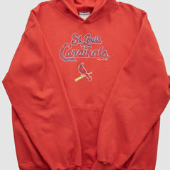 St. Louis Cardinals Genuine Merchandise 2000s Hooded Pullover Sweatshirt - Red - S by Fanatics Real Vintage Pullover