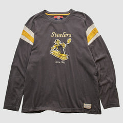 Pittsburgh Steelers Reebok 2000s Long Sleeve T-shirt Charcoal Vintage