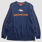 Denver Broncos NFL 2000s Long Sleeve T-shirt Navy Vintage
