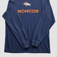 Denver Broncos NFL 2000s Long Sleeve T-shirt Navy Vintage