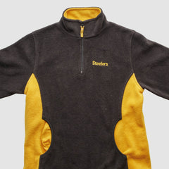 Pittsburgh Steelers NFL 2000s 1/4 Zip Sweatshirt Black Vintage