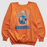 Denver Broncos Trench 1987 Pullover Sweatshirt Orange Vintage