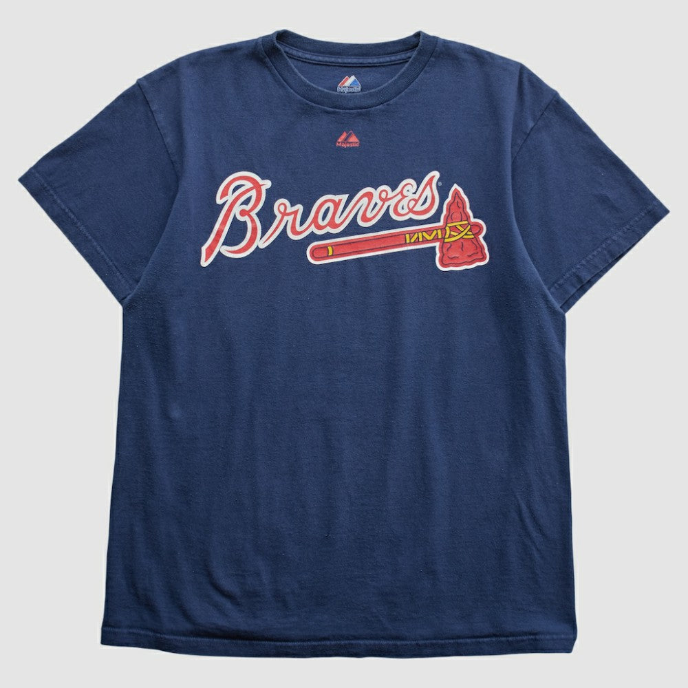 Atlanta Braves Majestic 2000s T-shirt - Navy - S by Fanatics Real Vintage T-shirts