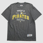Pittsburgh Pirates Majestic 2010s T-shirt - Dark Heather Gray - M by Fanatics Real Vintage T-shirts