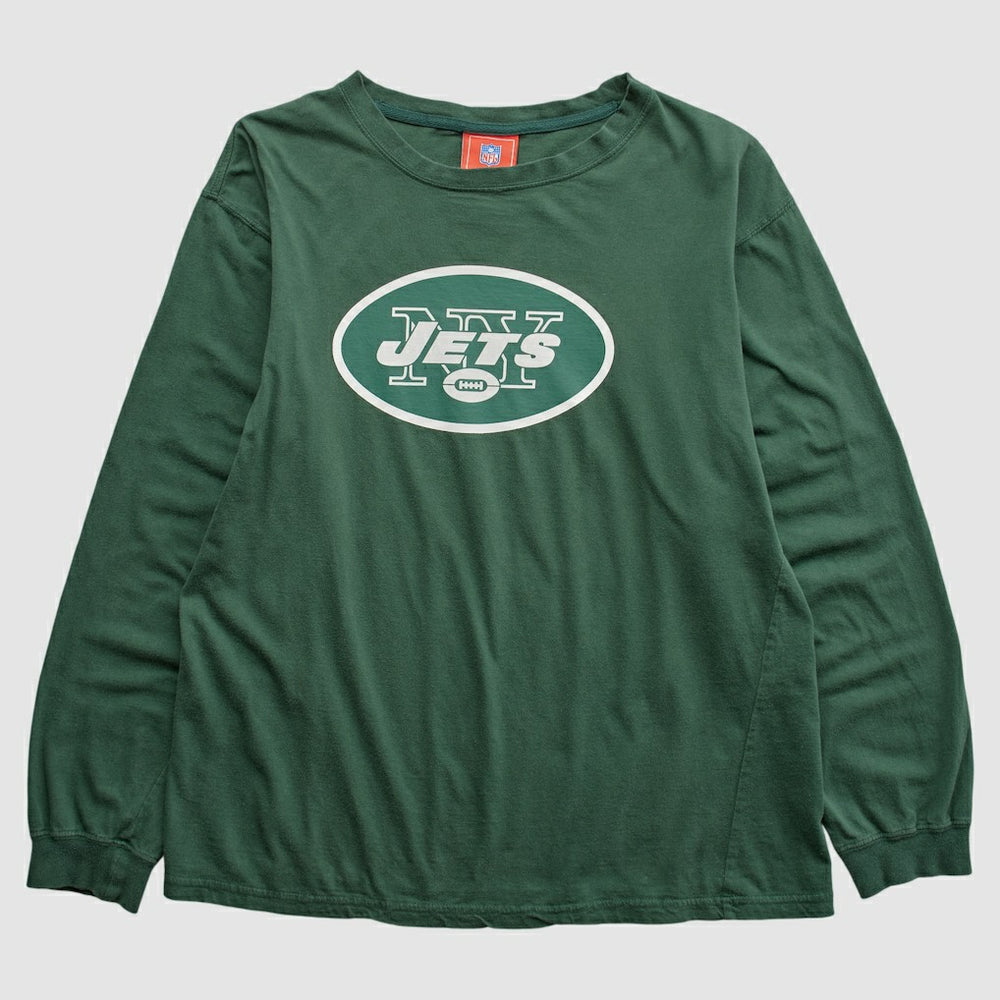 New York Jets NFL 2000s Long Sleeve T-shirt Green Vintage