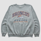 Denver Broncos Lee Sport 90s Pullover Sweatshirt Heather Gray Vintage