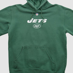 New York Jets Reebok 2000s Hooded Pullover Sweatshirt Green Vintage