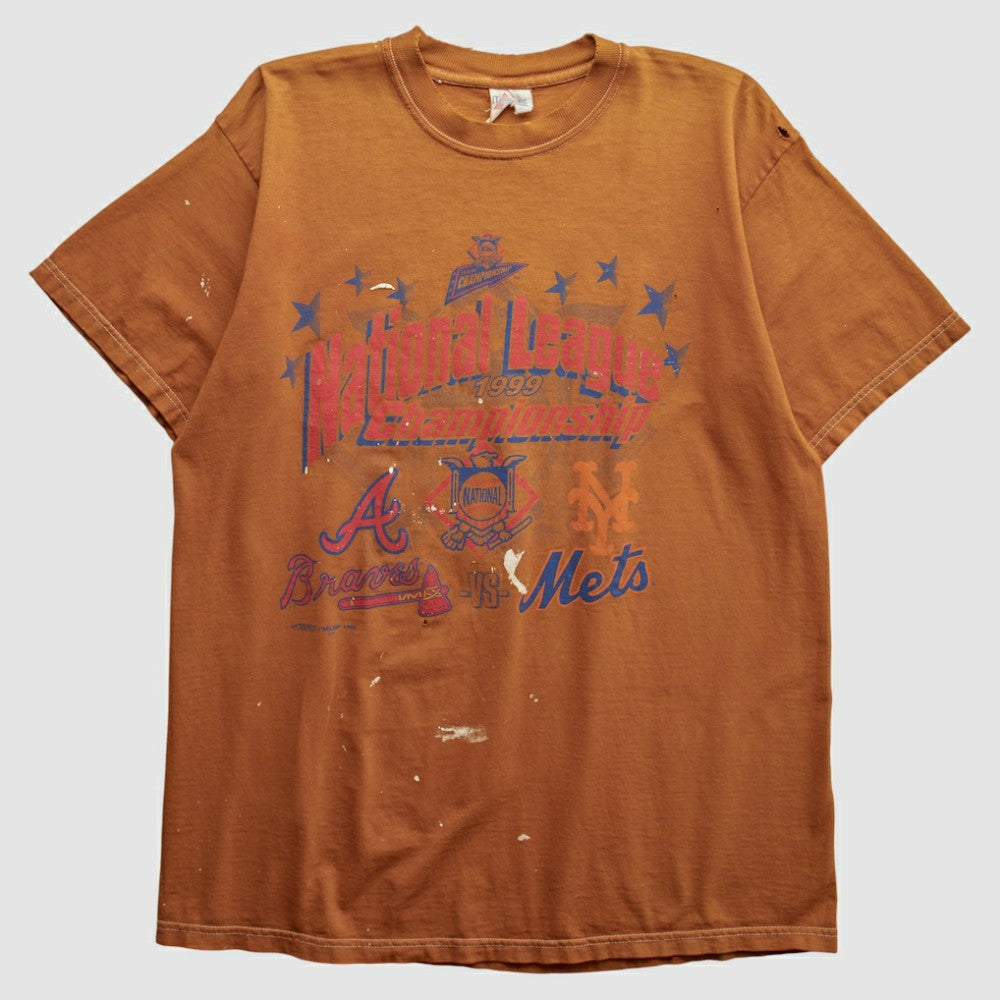 MLB National League Championship Majestic 1999 T-shirt - Orange - M by Fanatics Real Vintage T-shirts