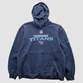 Tennessee Titans Reebok 2000s Hooded Pullover Sweatshirt Navy Vintage