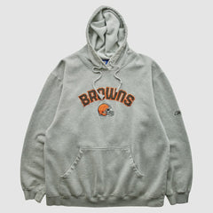 Cleveland Browns NFL 2000s Hooded Pullover Sweatshirt Heather Gray Vintage