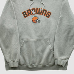 Cleveland Browns NFL 2000s Hooded Pullover Sweatshirt Heather Gray Vintage