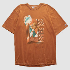 Miami Dolphins Logo 7 90s T-shirt Orange Vintage