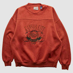 Kansas City Chiefs Crable Sportswear 90s Pullover Sweatshirt Red Vintage