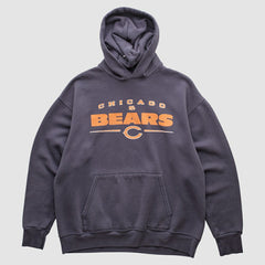 Chicago Bears NFL 2000s Hooded Pullover Sweatshirt Charcoal Vintage