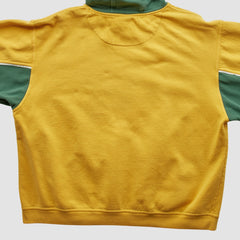 Green Bay Packers Reebok 2000s Hooded Pullover Sweatshirt Yellow Vintage