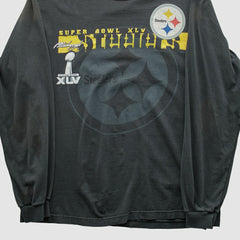 Pittsburgh Steelers NFL 2011 Long Sleeve T-shirt Charcoal Vintage