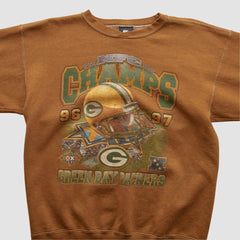 Green Bay Packers Starter 1997 Pullover Sweatshirt Brown Vintage