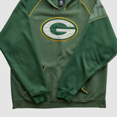 Green Bay Packers NFL 2010s Hooded Pullover Sweatshirt Green Vintage