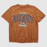 Colorado Rockies 1999 T-shirt - Orange - M by Fanatics Real Vintage T-shirts