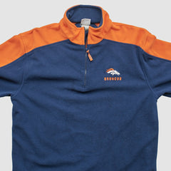 Denver Broncos NFL 2000s 1/4 Zip Sweatshirt Navy Vintage