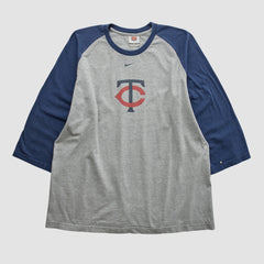 Minnesota Twins Nike 2000s T-shirt - Heather Gray - 3XL by Fanatics Real Vintage T-shirts