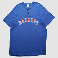 Texas Rangers Majestic 2000s T-shirt - Blue - XL by Fanatics Real Vintage T-shirts