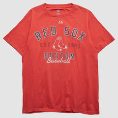 Boston Red Sox Majestic 2010s T-shirt - Red - M by Fanatics Real Vintage T-shirts