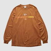Kansas City Chiefs NFL 2000s Long Sleeve T-shirt Brown Vintage