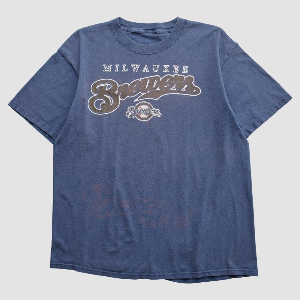 Milwaukee Brewers 2000s T-shirt - Blue - XL by Fanatics Real Vintage T-shirts