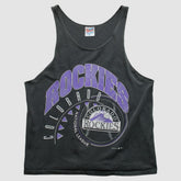 Colorado Rockies Hanes 90s Tank - Black - M by Fanatics Real Vintage Tanks