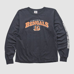 Cincinnati Bengals NFL 2010s Long Sleeve T-shirt Charcoal Vintage