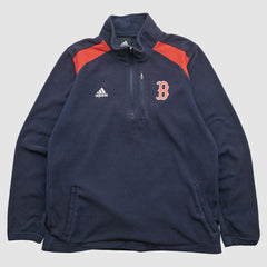 Boston Red Sox Adidas 2010s 1/4 Zip Sweatshirt - Navy - XS by Fanatics Real Vintage Sweatshirts