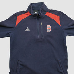 Boston Red Sox Adidas 2010s 1/4 Zip Sweatshirt - Navy - XS by Fanatics Real Vintage Sweatshirts