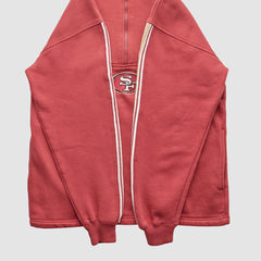 San Francisco 49ers NFL 2000s 1/4 Zip Sweatshirt Red Vintage