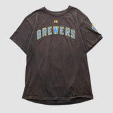 Milwaukee Brewers Majestic 2000s T-shirt - Black - S by Fanatics Real Vintage T-shirts