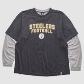 Pittsburgh Steelers Reebok 2010s Long Sleeve T-shirt Black Vintage