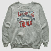 Minnesota Twins 1987 Pullover Sweatshirt - Heather Gray - XS by Fanatics Real Vintage Pullover
