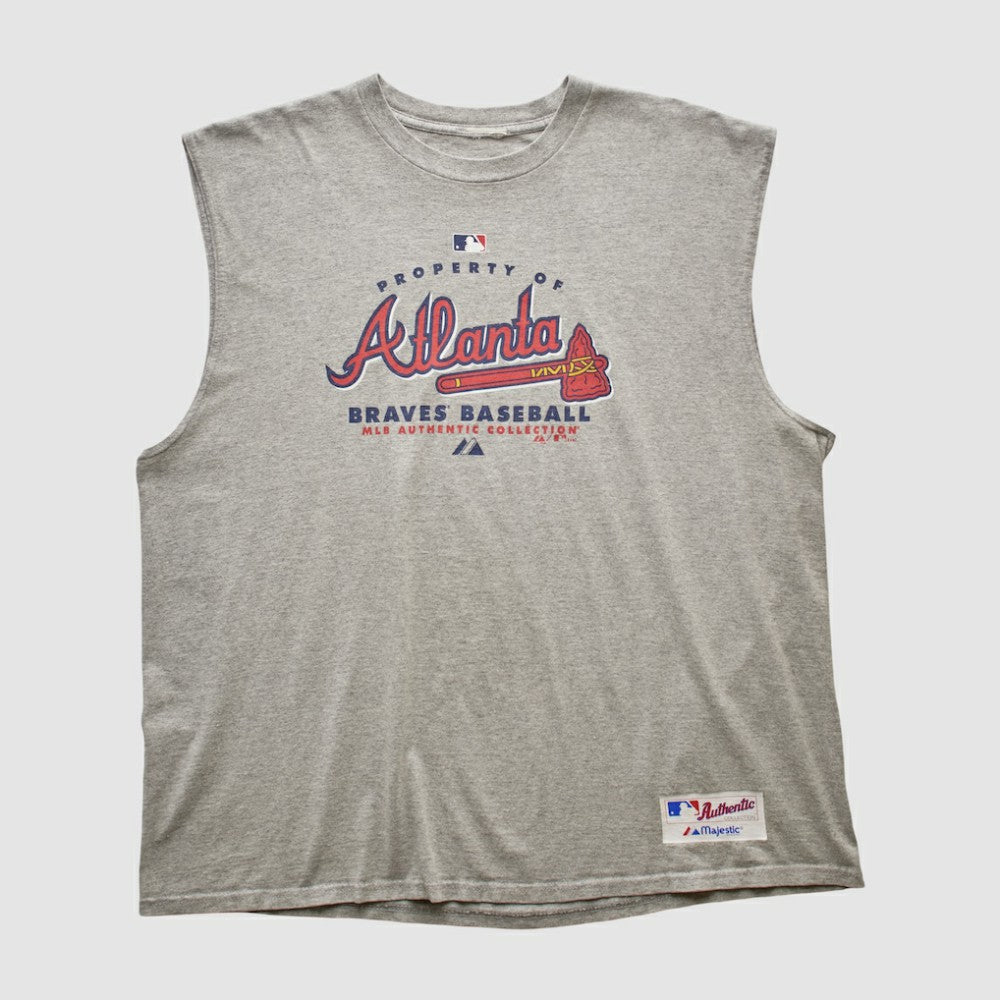 Atlanta Braves 2007 Tank - Heather Gray - 2XL by Fanatics Real Vintage Tanks