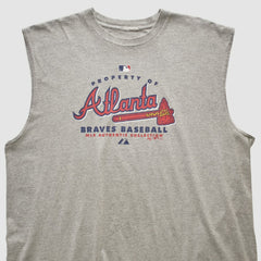 Atlanta Braves 2007 Tank - Heather Gray - 2XL by Fanatics Real Vintage Tanks